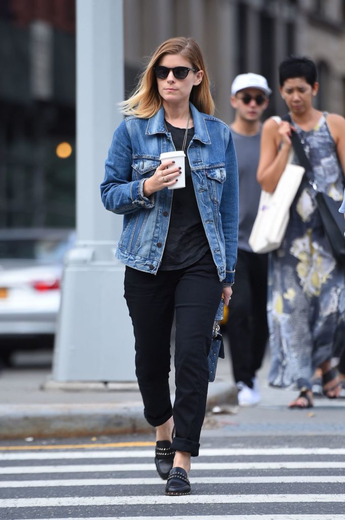 Kate Mara jean jacket