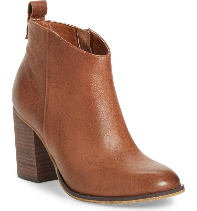 Lance Block Heel Bootie - Cognac Oiled Leather