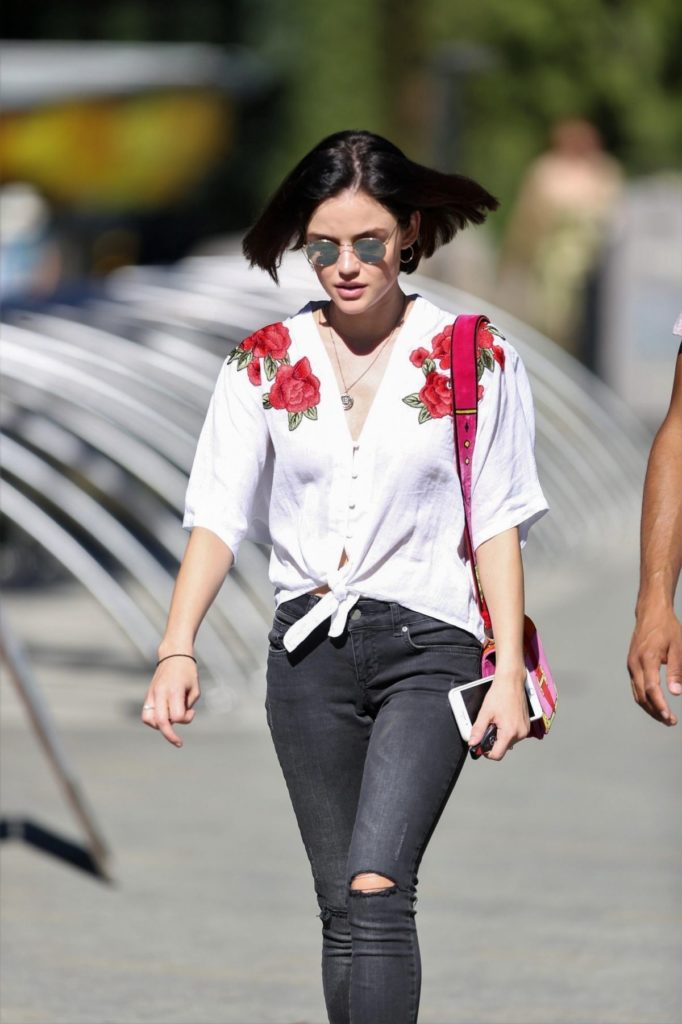 Lucy Hale white top 3