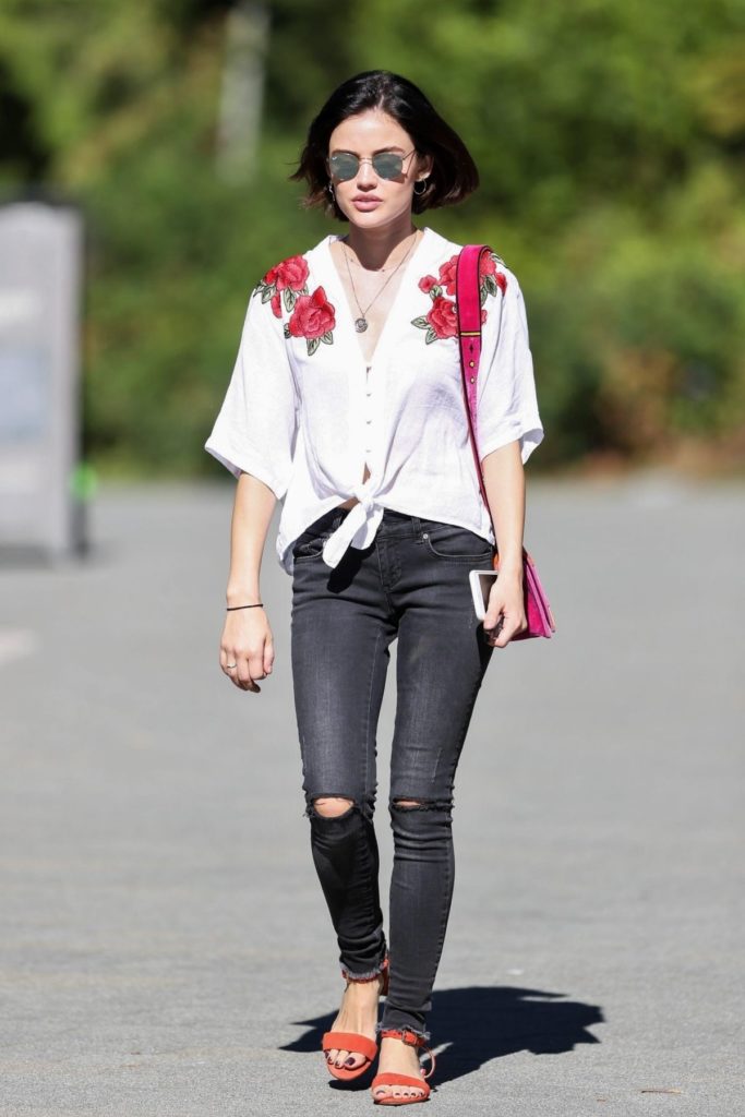 Lucy Hale white top