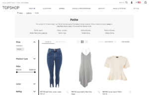 Topshop petite online shopping