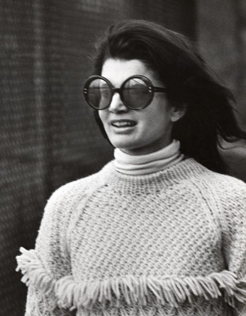 Jackie O with over sized sunglasses