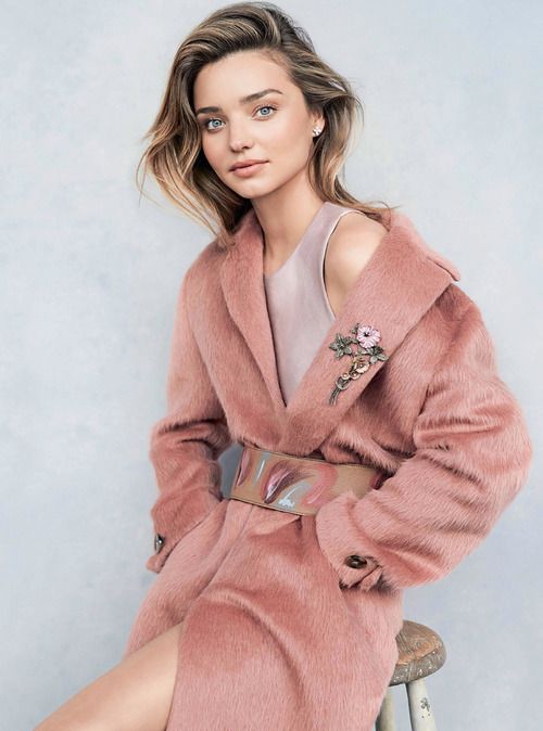 Mirand Kerr pink coat