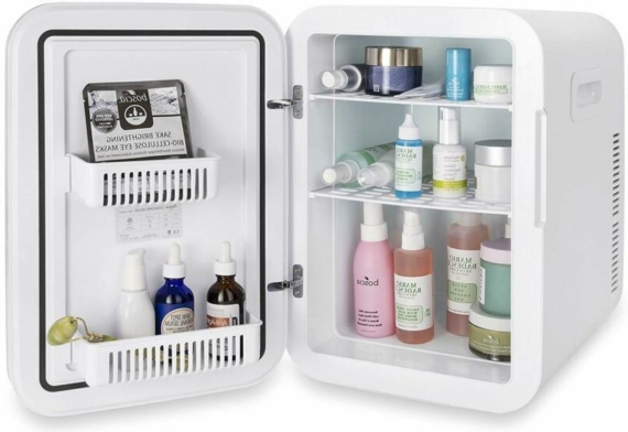 JSTPRO Makeup Refrigerator For Women - 12L Skincare Cooler With 5 Zones & Ultra Quiet Operation
